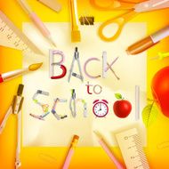 School season invitation template EPS 10 N11