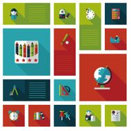 back to school flat ui background eps10 N26