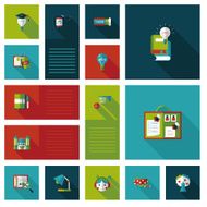 back to school flat ui background eps10 N27