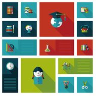 back to school flat ui background eps10 N29