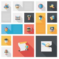 back to school flat ui background eps10 N30