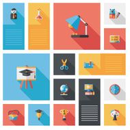 back to school flat ui background eps10 N31
