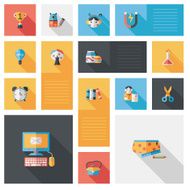 back to school flat ui background eps10 N32