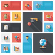 back to school flat ui background eps10 N33