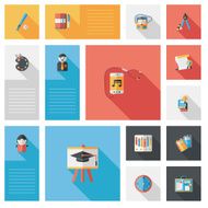 back to school flat ui background eps10 N34