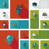 back to school flat ui background eps10 N36