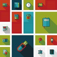 back to school flat ui background eps10 N37