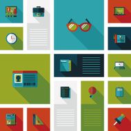 back to school flat ui background eps10 N39