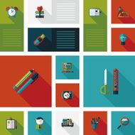 back to school flat ui background eps10 N41