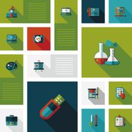 back to school flat ui background eps10 N42