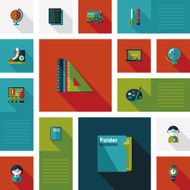 back to school flat ui background eps10 N43