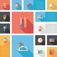 back to school flat ui background eps10 N45
