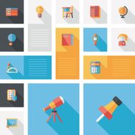 back to school flat ui background eps10 N48