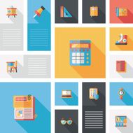 back to school flat ui background eps10 N49
