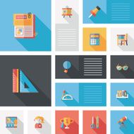 back to school flat ui background eps10 N51
