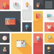 back to school flat ui background eps10 N52