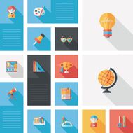 back to school flat ui background eps10 N53