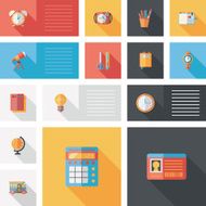 back to school flat ui background eps10 N54