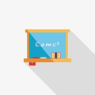 Chalkboard flat icon with long shadow eps10 N14