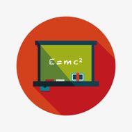 Chalkboard flat icon with long shadow eps10 N15