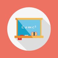 Chalkboard flat icon with long shadow eps10 N16
