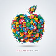 Education icon apple composition