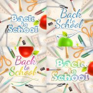Set of Welcome back to school template EPS 10 N5