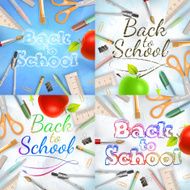 Set of Welcome back to school template EPS 10 N6