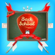 Coat of arms with school supplies EPS 10 N5