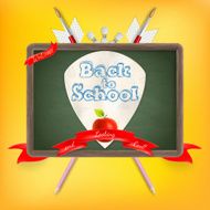 Coat of arms with school supplies EPS 10 N7
