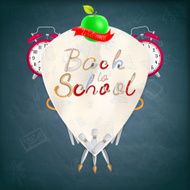 Coat of arms with school supplies EPS 10 N11