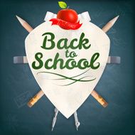 Coat of arms with school supplies EPS 10 N12