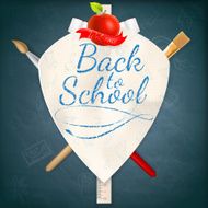 Coat of arms with school supplies EPS 10 N13