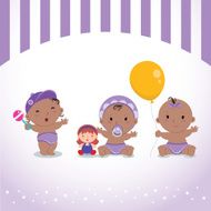 Baby girl with toys