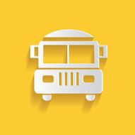 School bus symbol clean vector N2