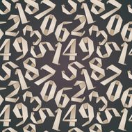 Origami style numbers seamless background N2