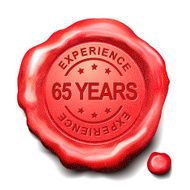 65 years red wax seal