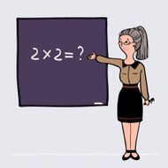 Teacher at the blackboard N3