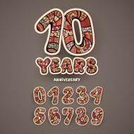 Anniversary numbers set