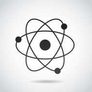 Atom icon isolated on white background