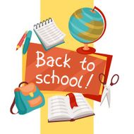 back to school background with education icons N3
