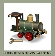 Clockwork metal train series-Realistic vintage toys