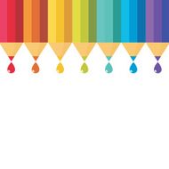 Set of colored pencil vector illustration