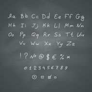 Alphabet on Chalkboard