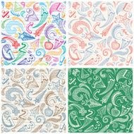 School Doodles Seamless Patterns