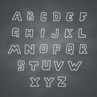 Alphabet on Chalkboard N2