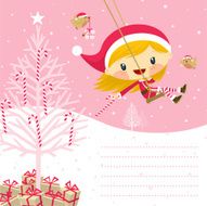 Little pink santa claus girl