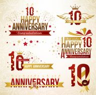 Set of 10th anniversary emblems N3
