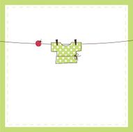 Cute baby shower card with copy space