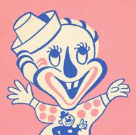 Happy Clown on Pink Background